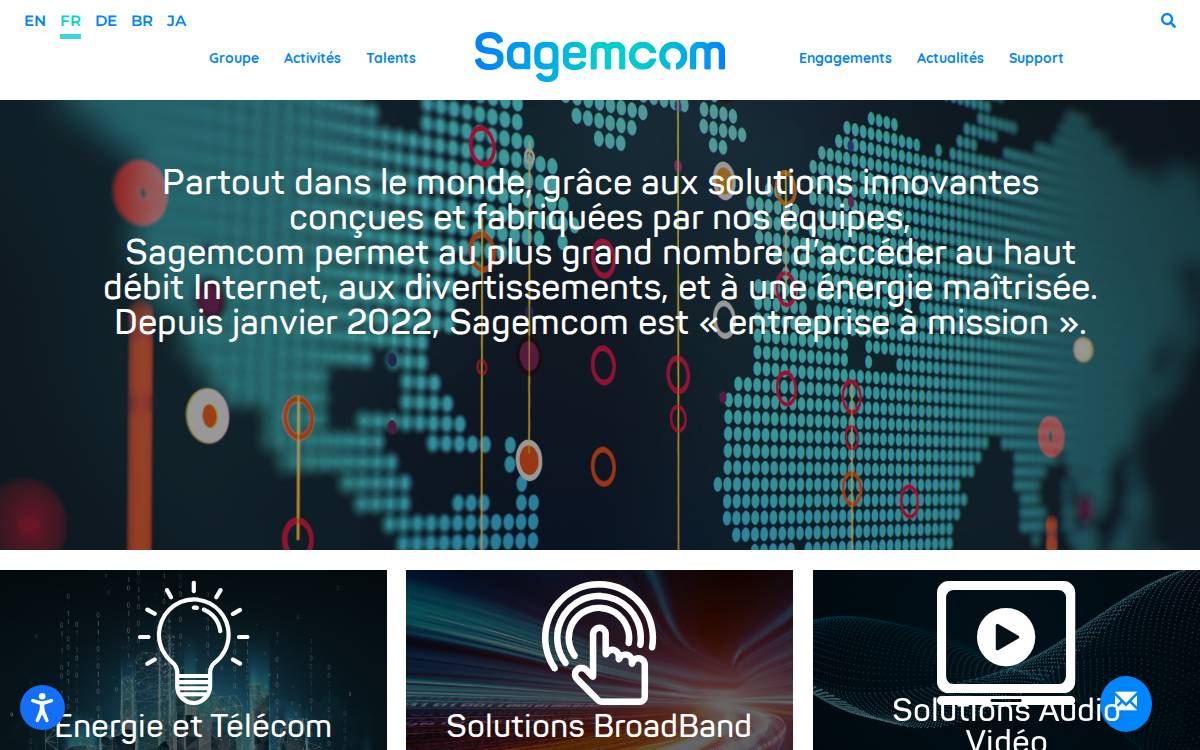Sagemcom website website preview