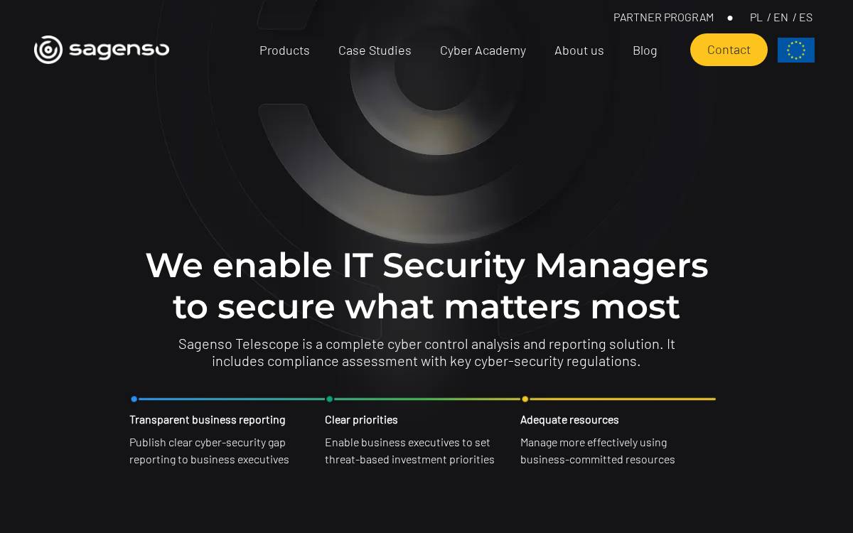 Sagenso website preview