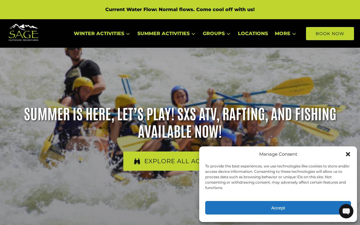 Sageoutdooradventures website preview