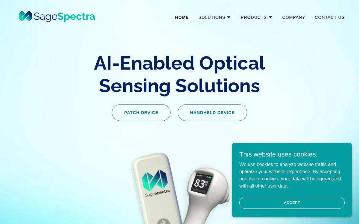 Sagespectra website preview
