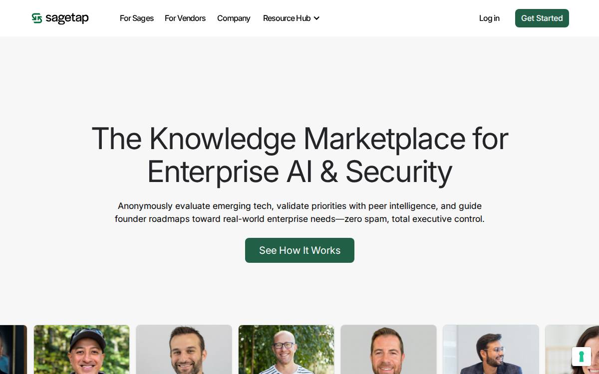 Sagetap website preview