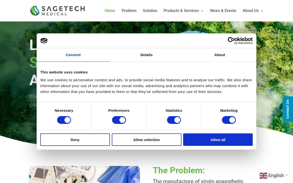 SageTech Medical website preview