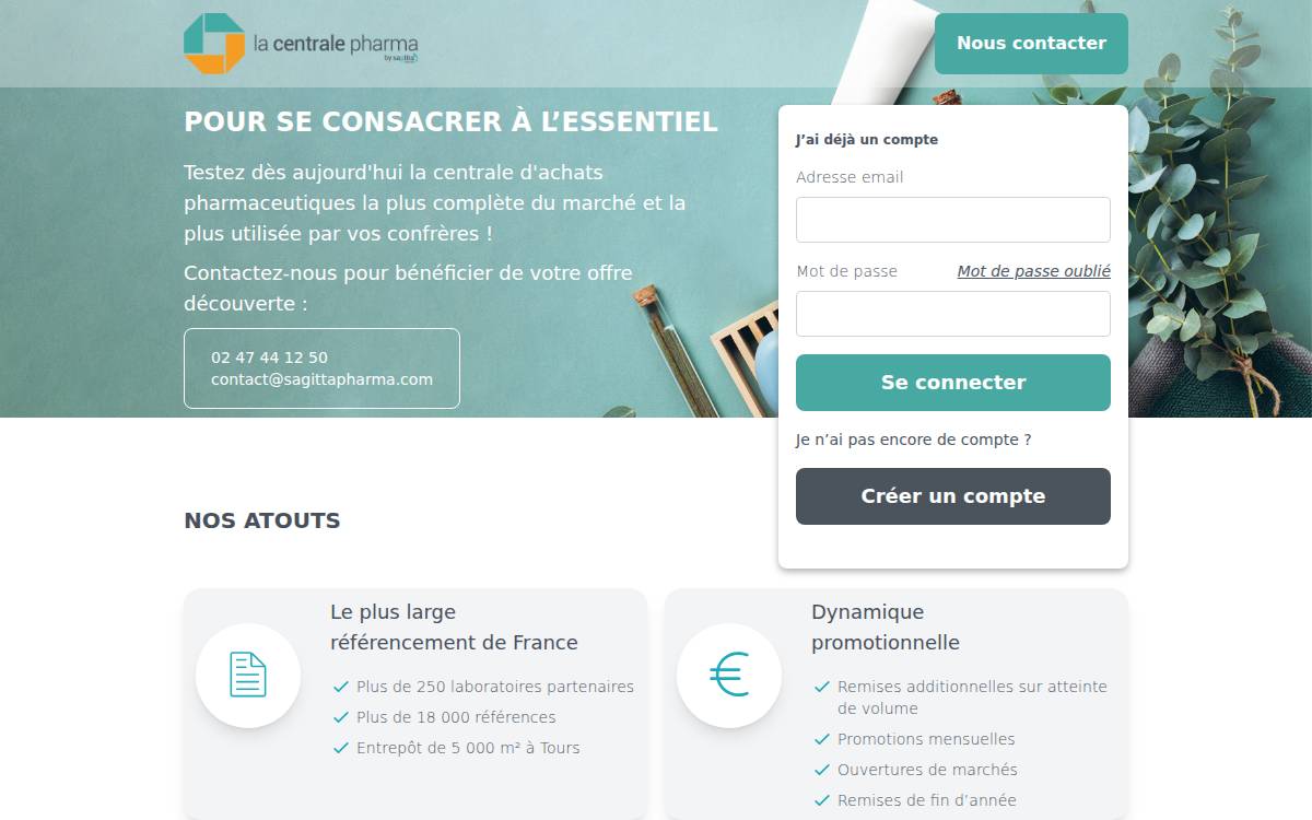 Sagitta Pharma website preview