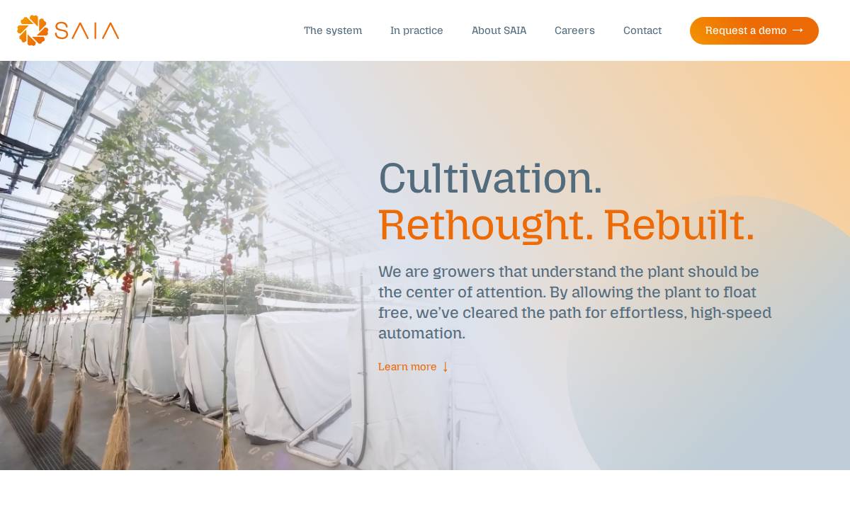 SAIA Agrobotics website preview