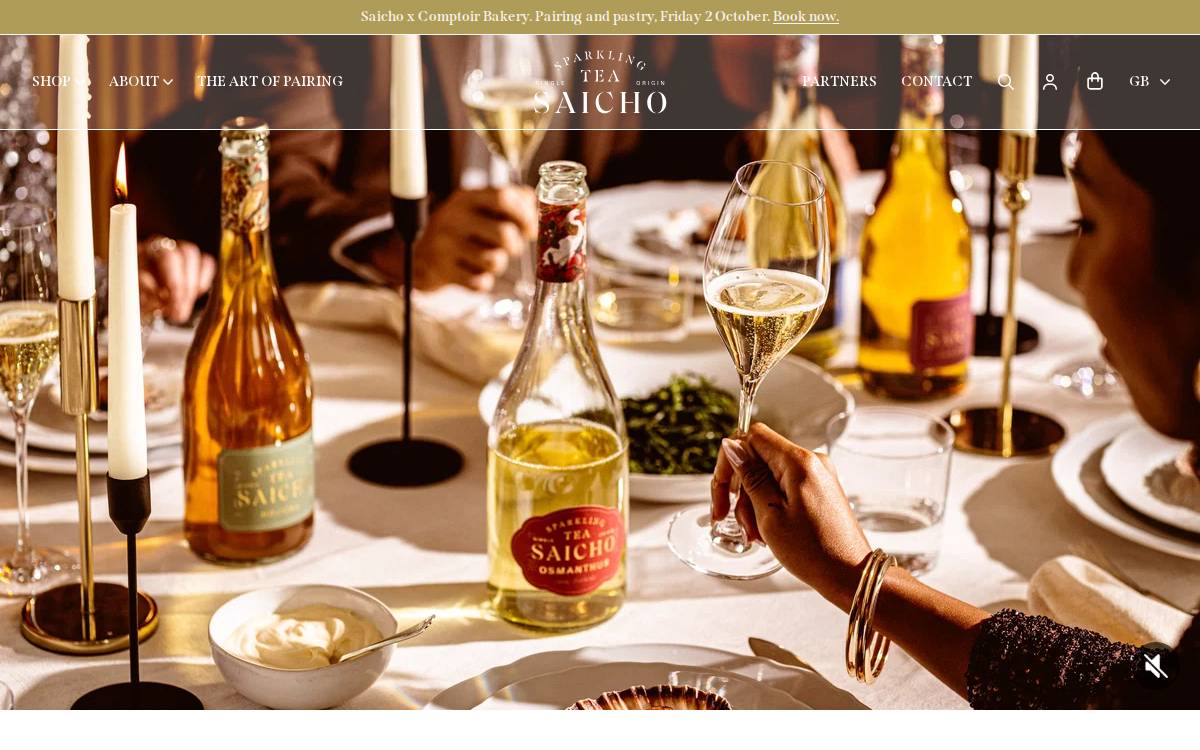 Saicho Sparkling Tea Seed website preview