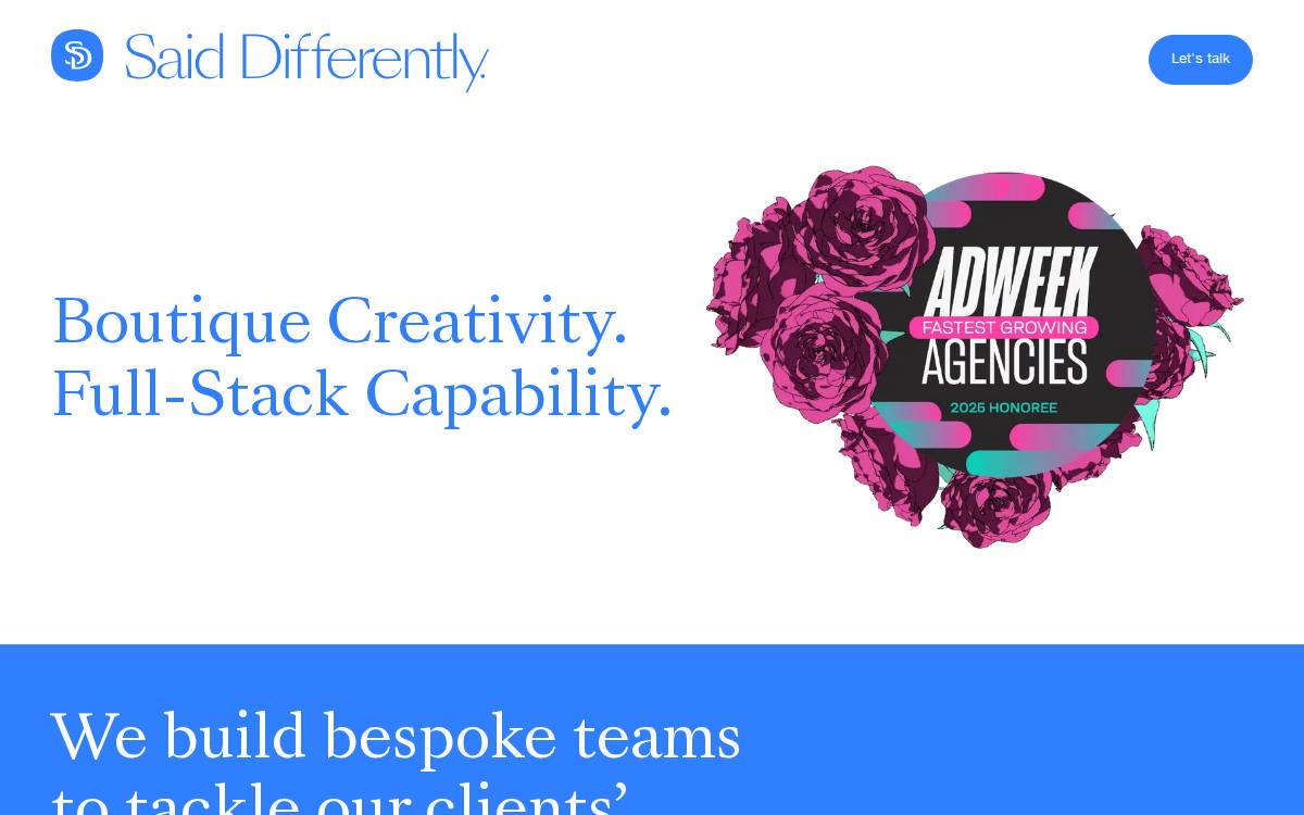 Saiddifferently website preview