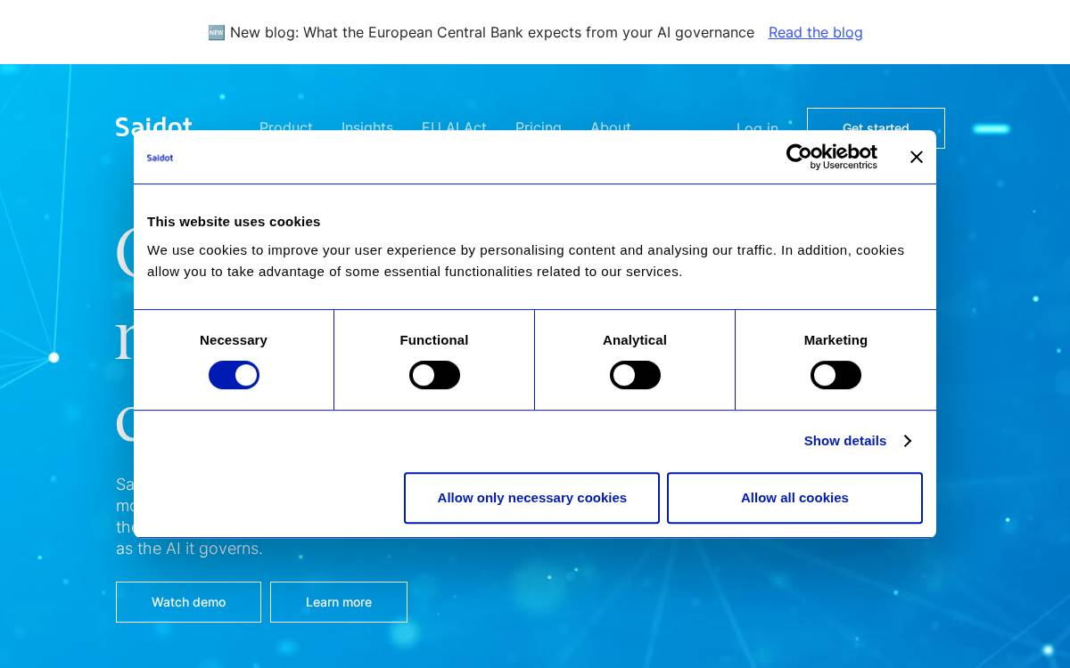 Saidot website preview