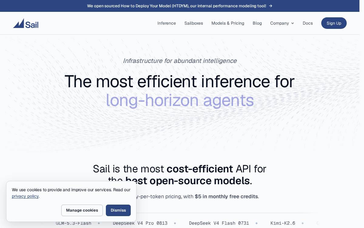 Sail Research website preview