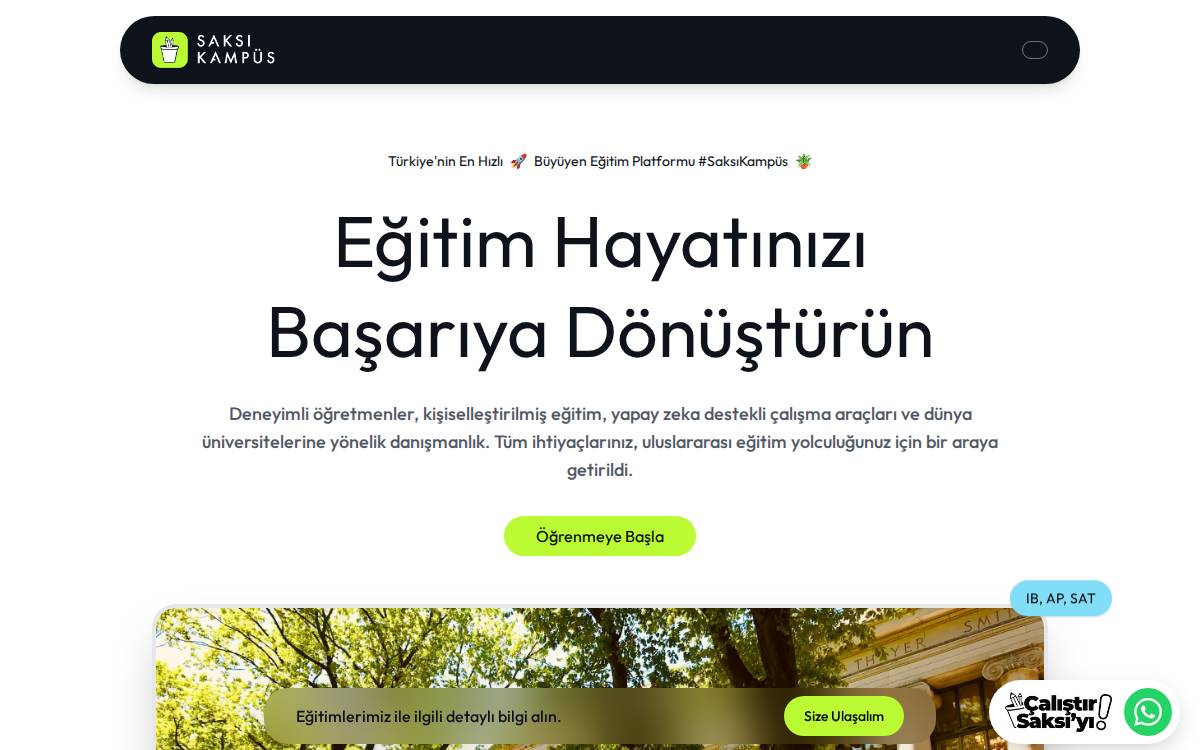 Saksikampus website preview