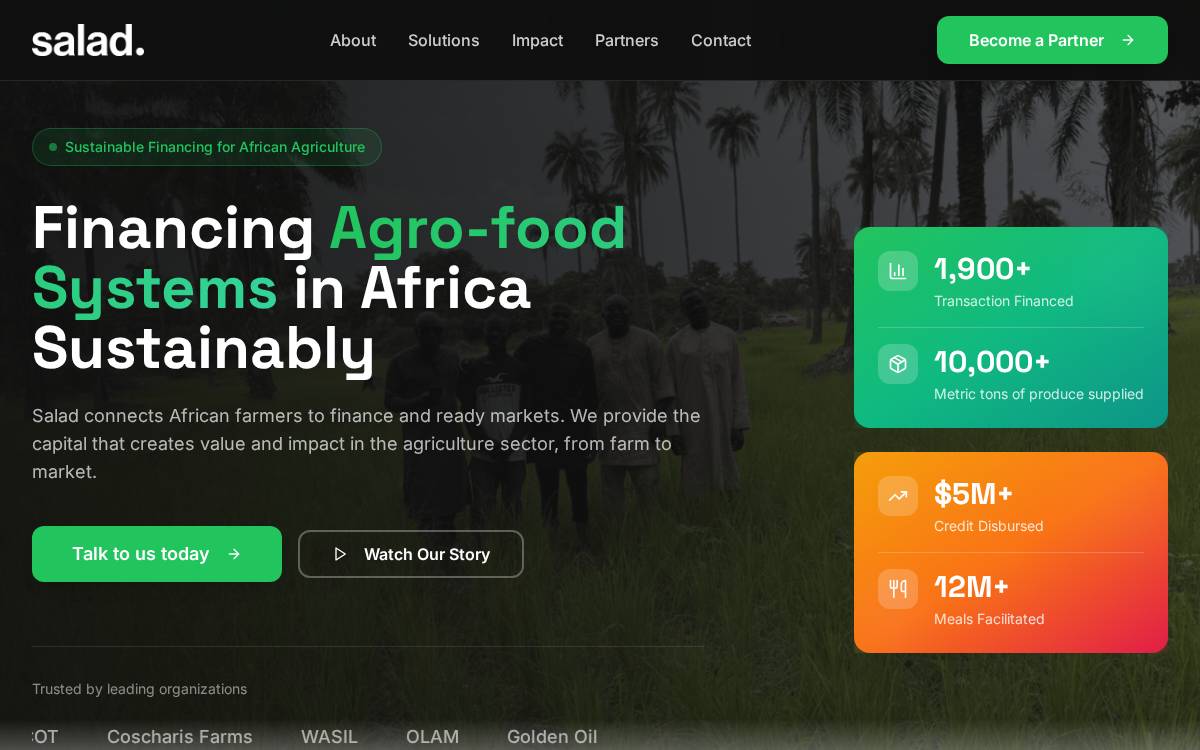 Salad website preview