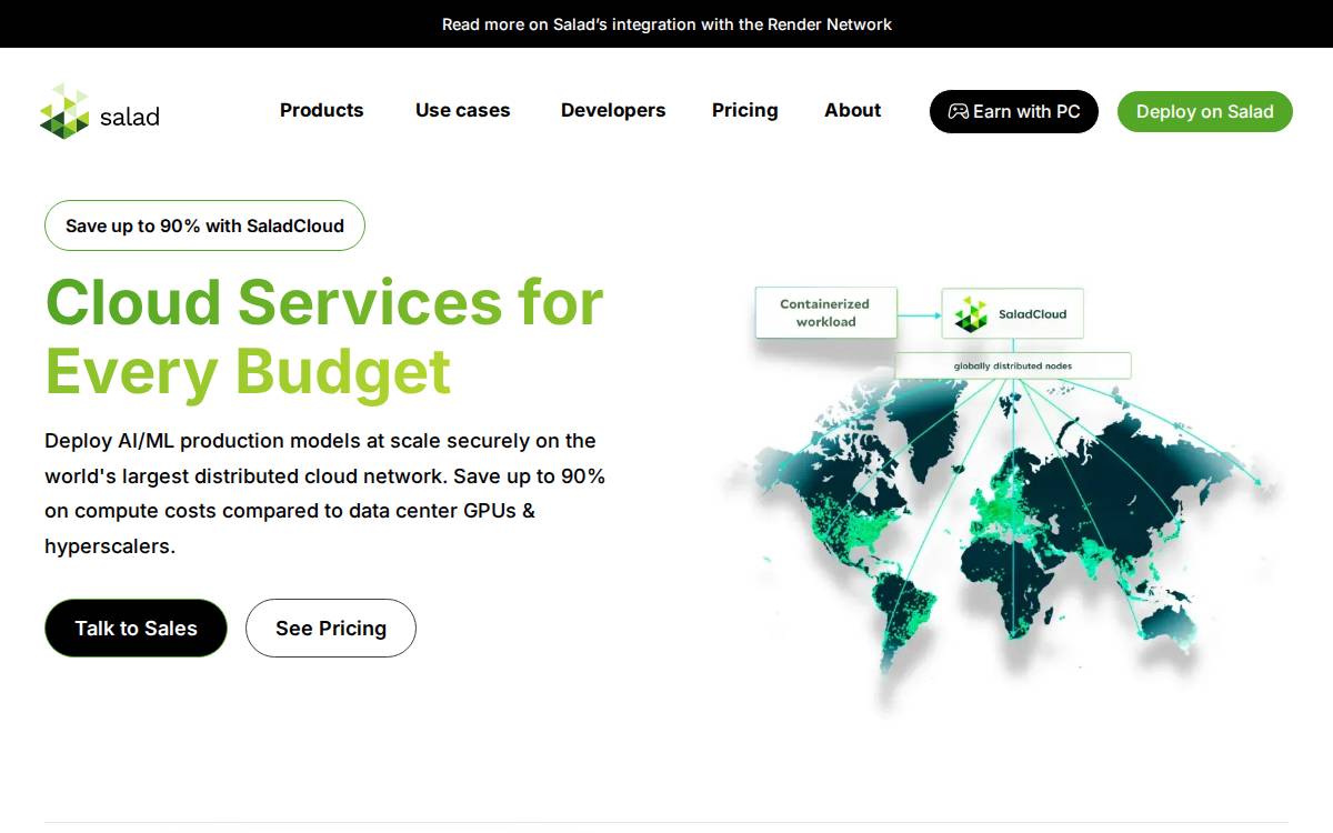 Salad website preview