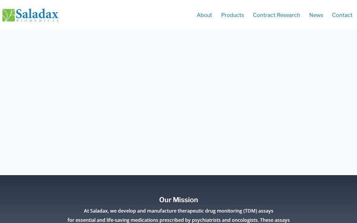 Saladax Biomedical website preview