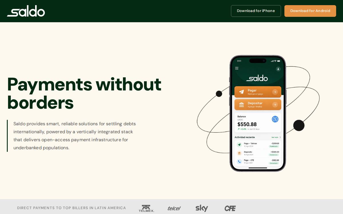 Saldo_ website preview