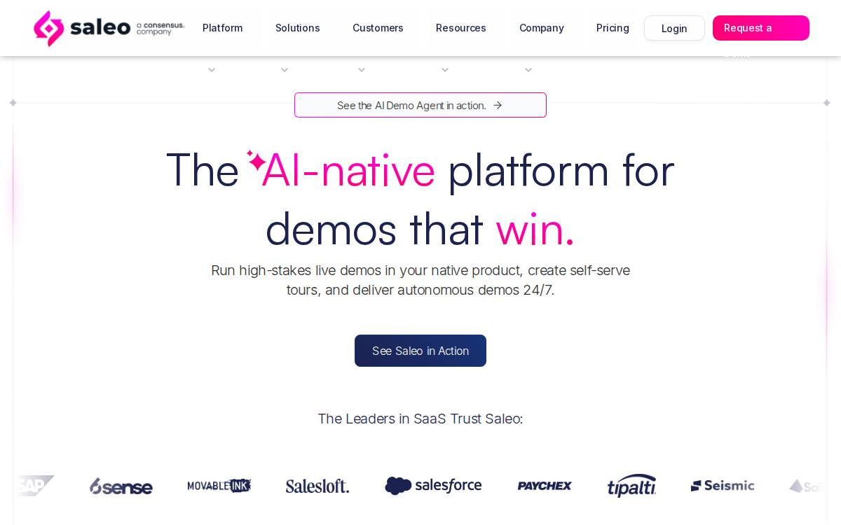 Saleo website preview