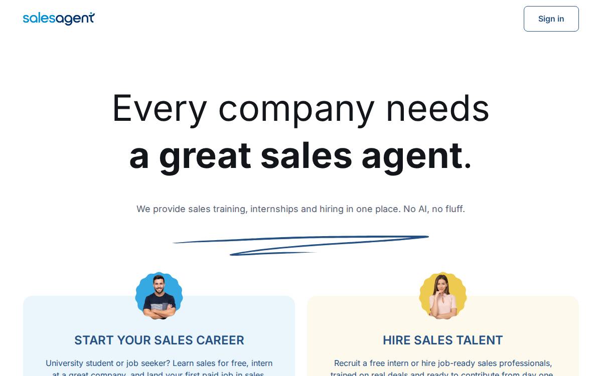 SalesAgents website preview
