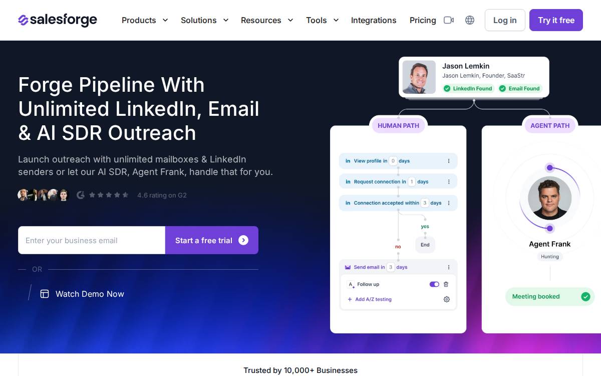 Salesforge website preview