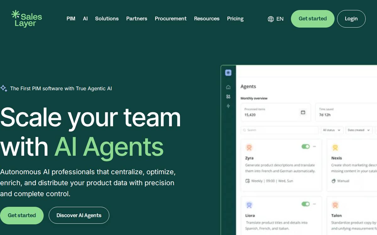 Sales Layer website preview