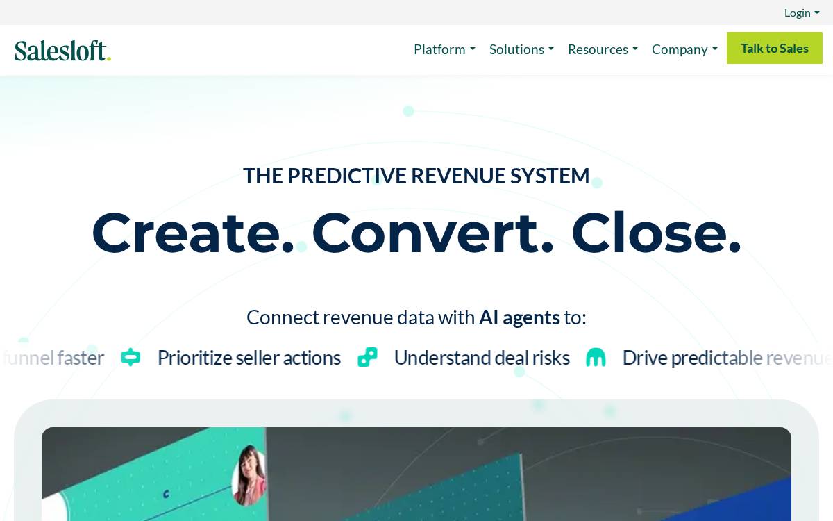 Salesloft website preview