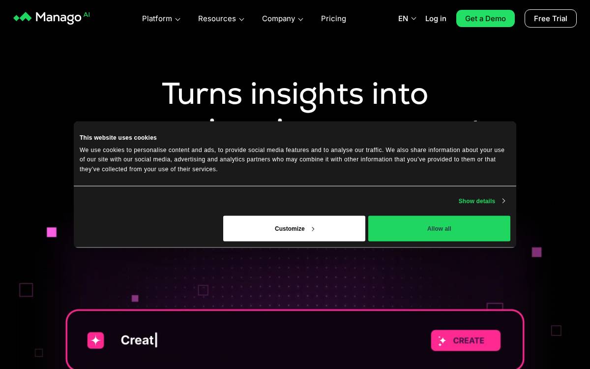 SalesManago website preview