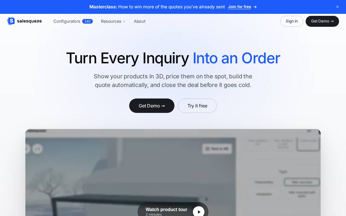 SaleSqueze website preview