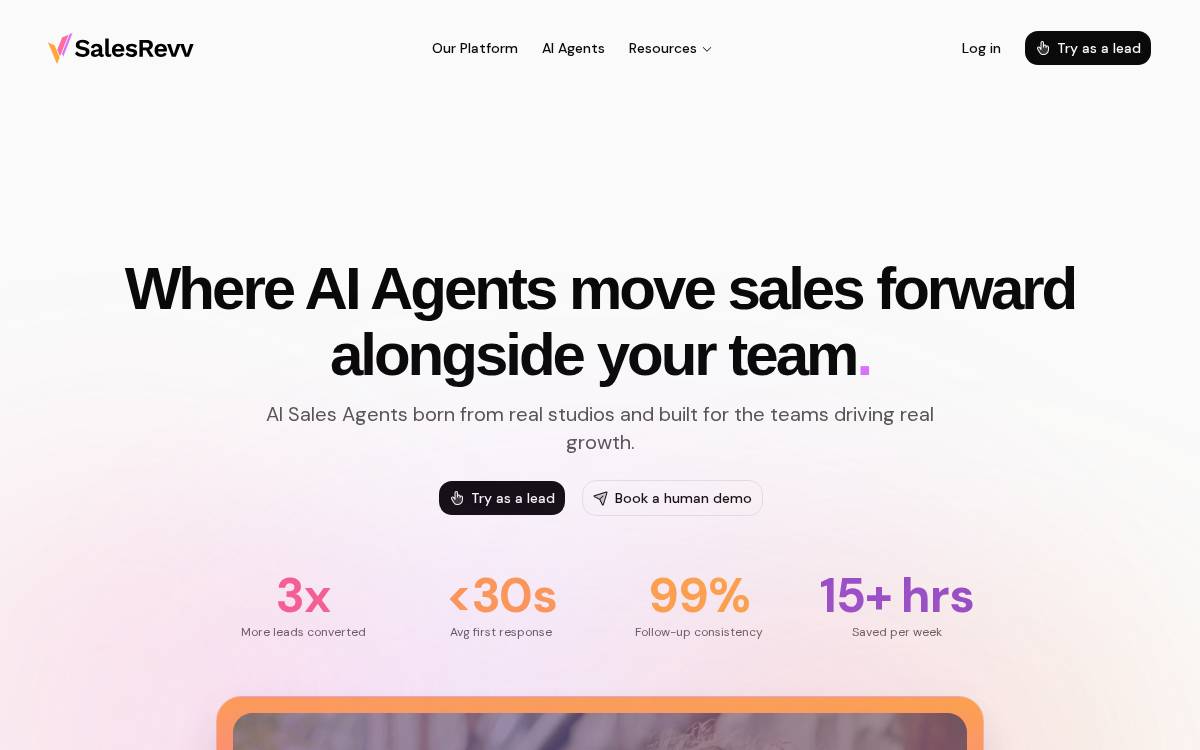 Salesrevv website preview