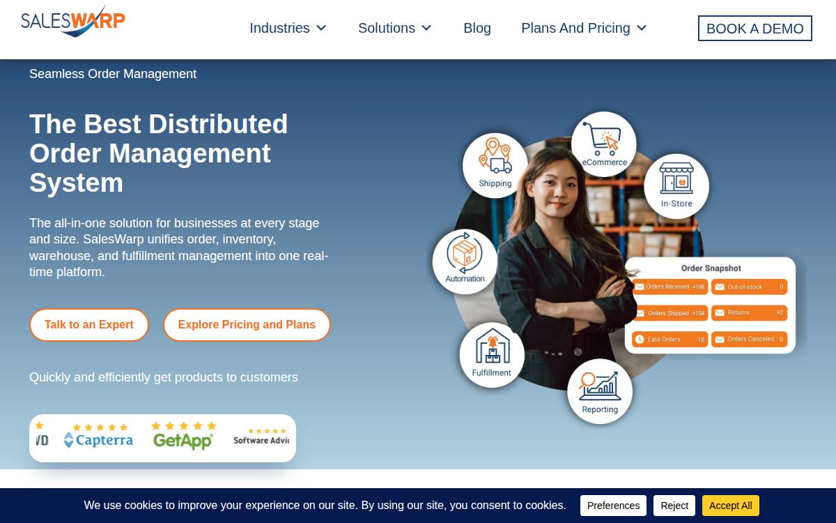 Saleswarp website preview