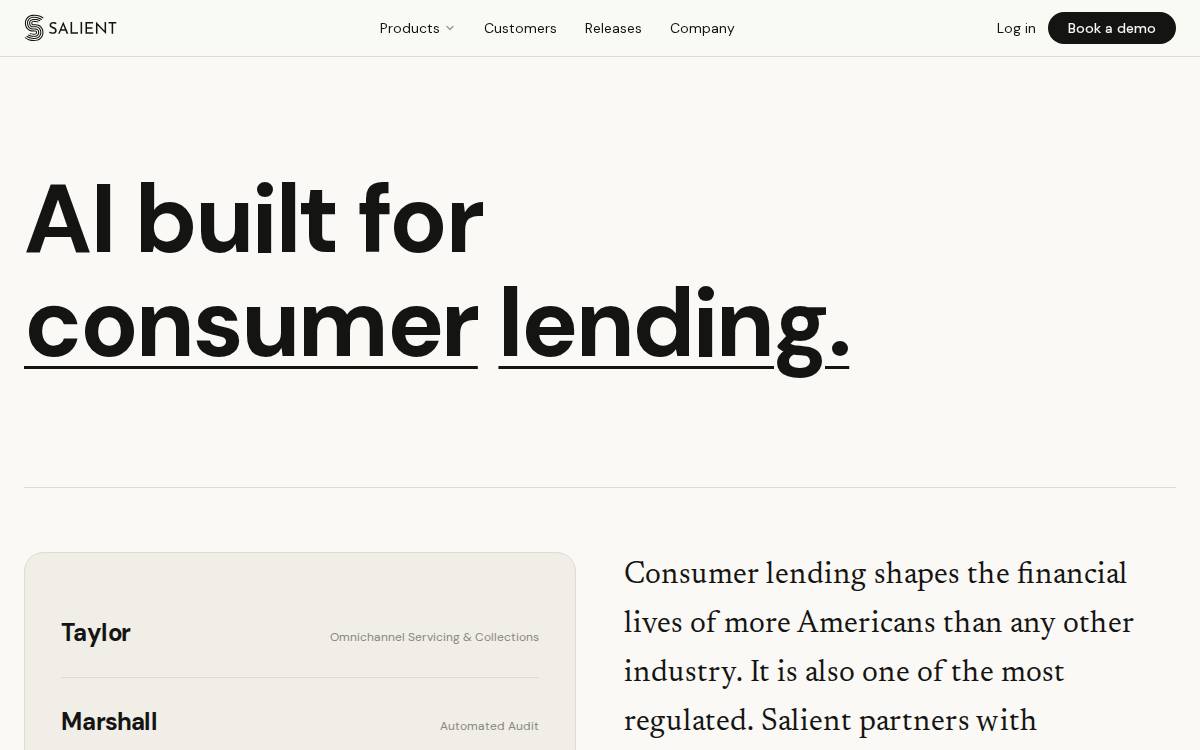 Salient website preview