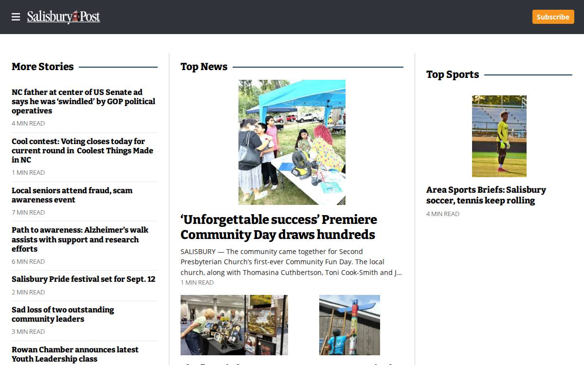 Salisburypost website preview