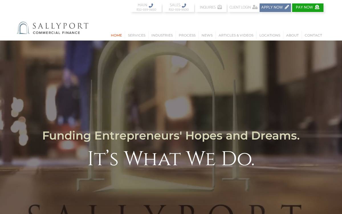 Sallyport Commercial Finance website preview