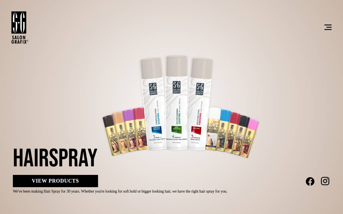 Salon Grafix website preview