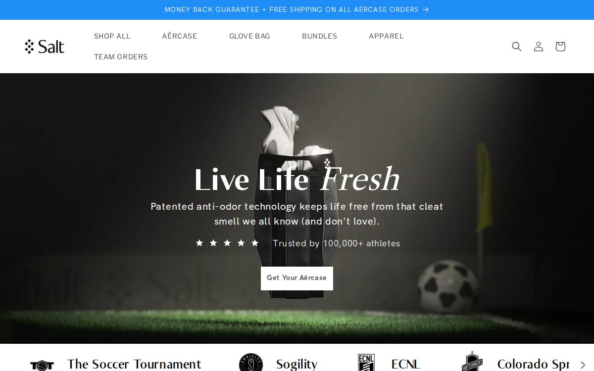 Salt Athletic website preview