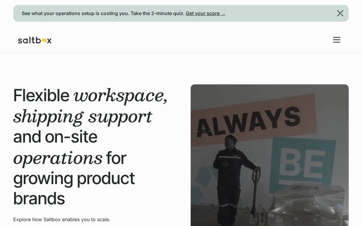 Saltbox website preview