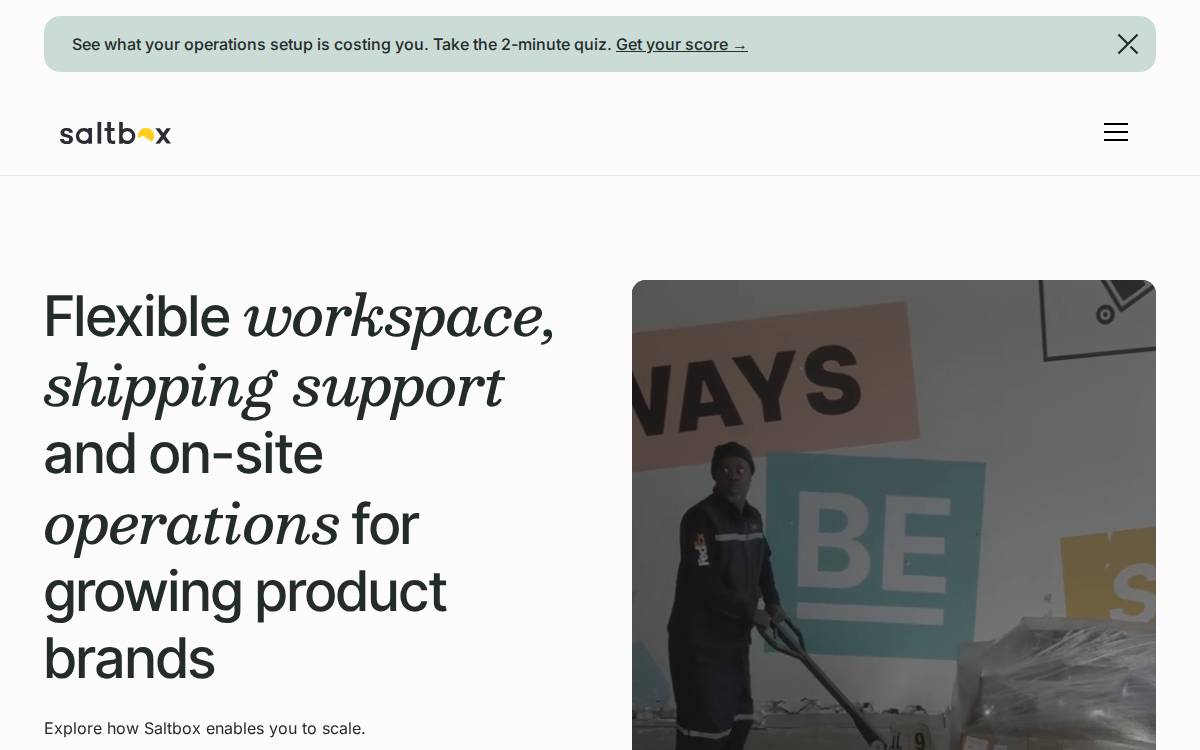 Saltbox website preview