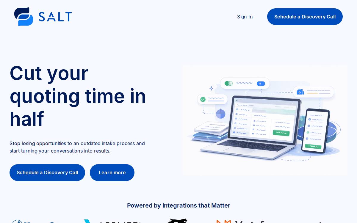 SALT Insure website preview