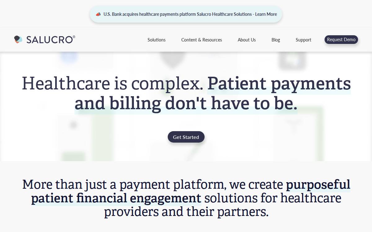 Salucro website preview