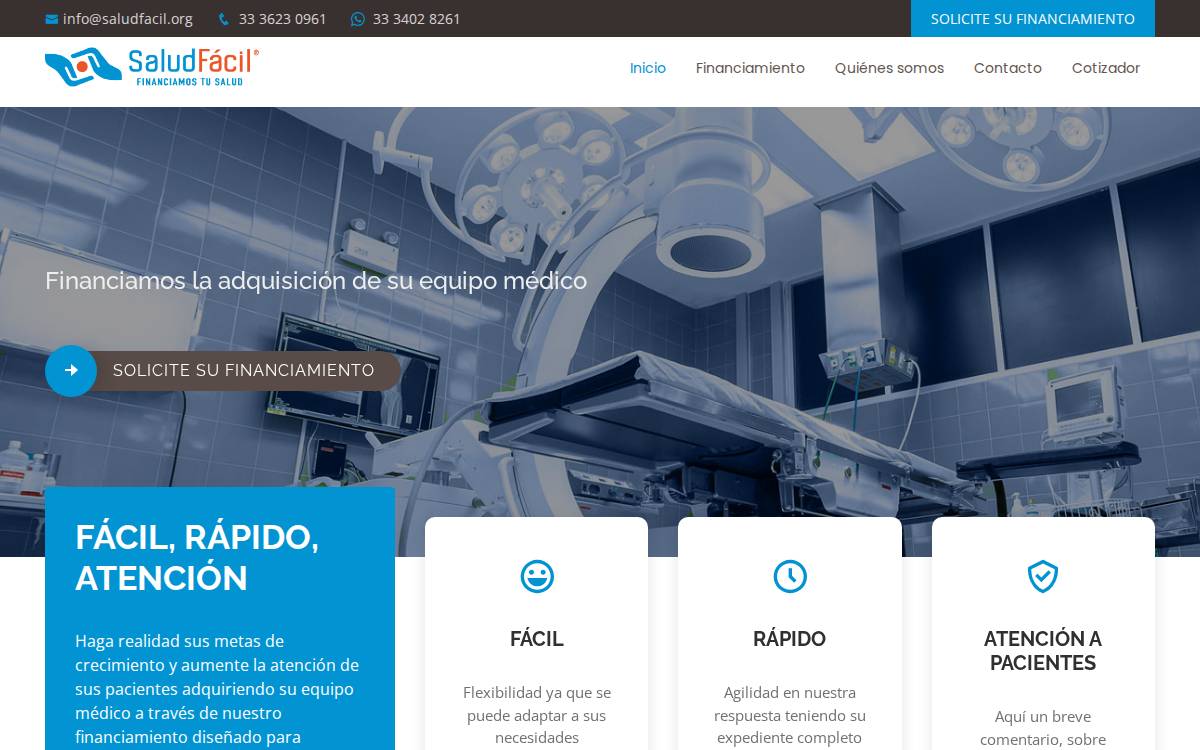 Salud Facil website preview