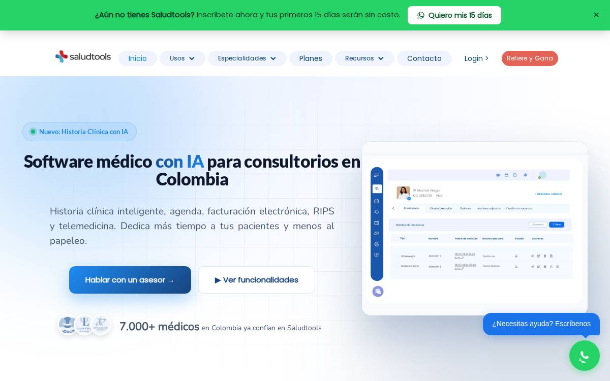Saludtools website preview
