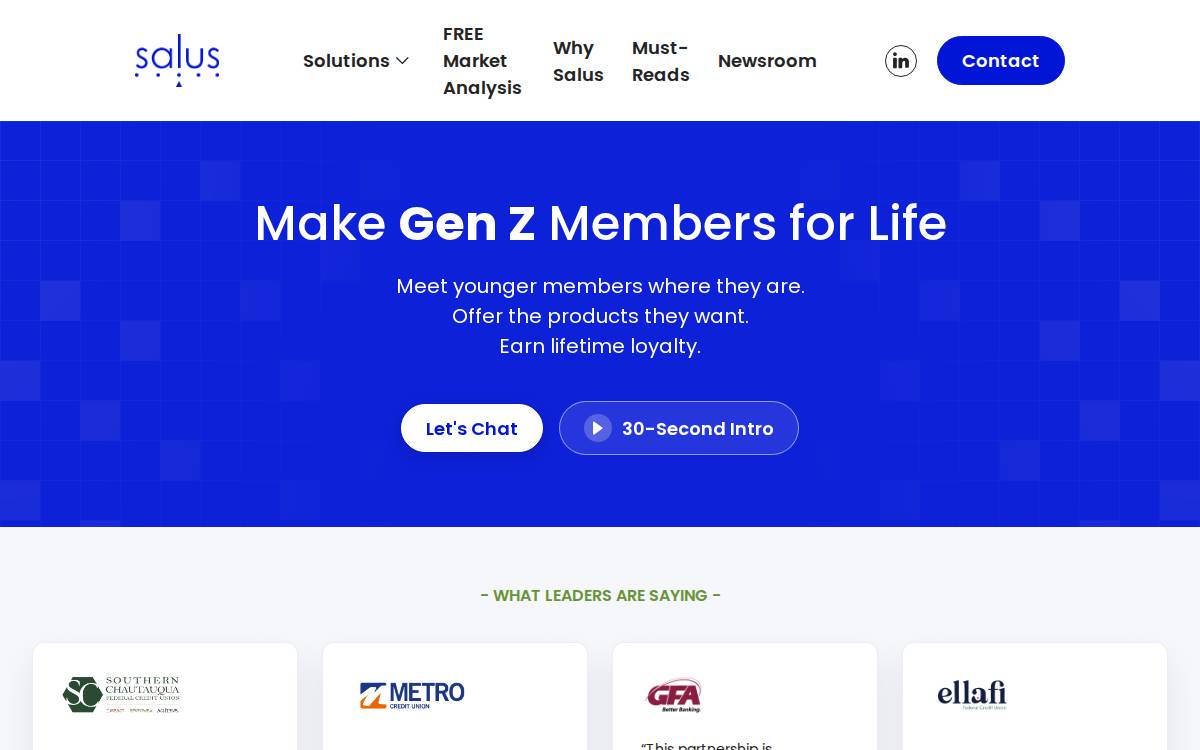 Salus website preview