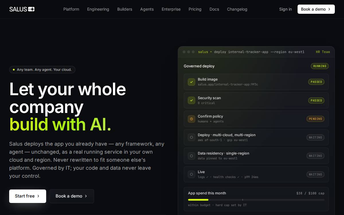 Salus website preview