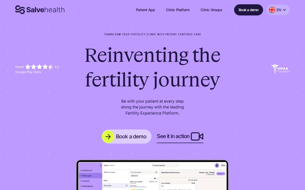 Salve website preview