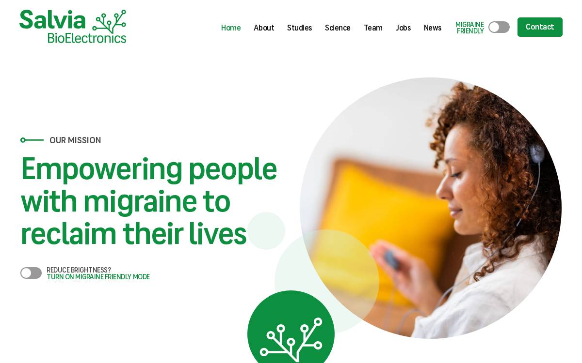 Salvia Bioelectronics website preview