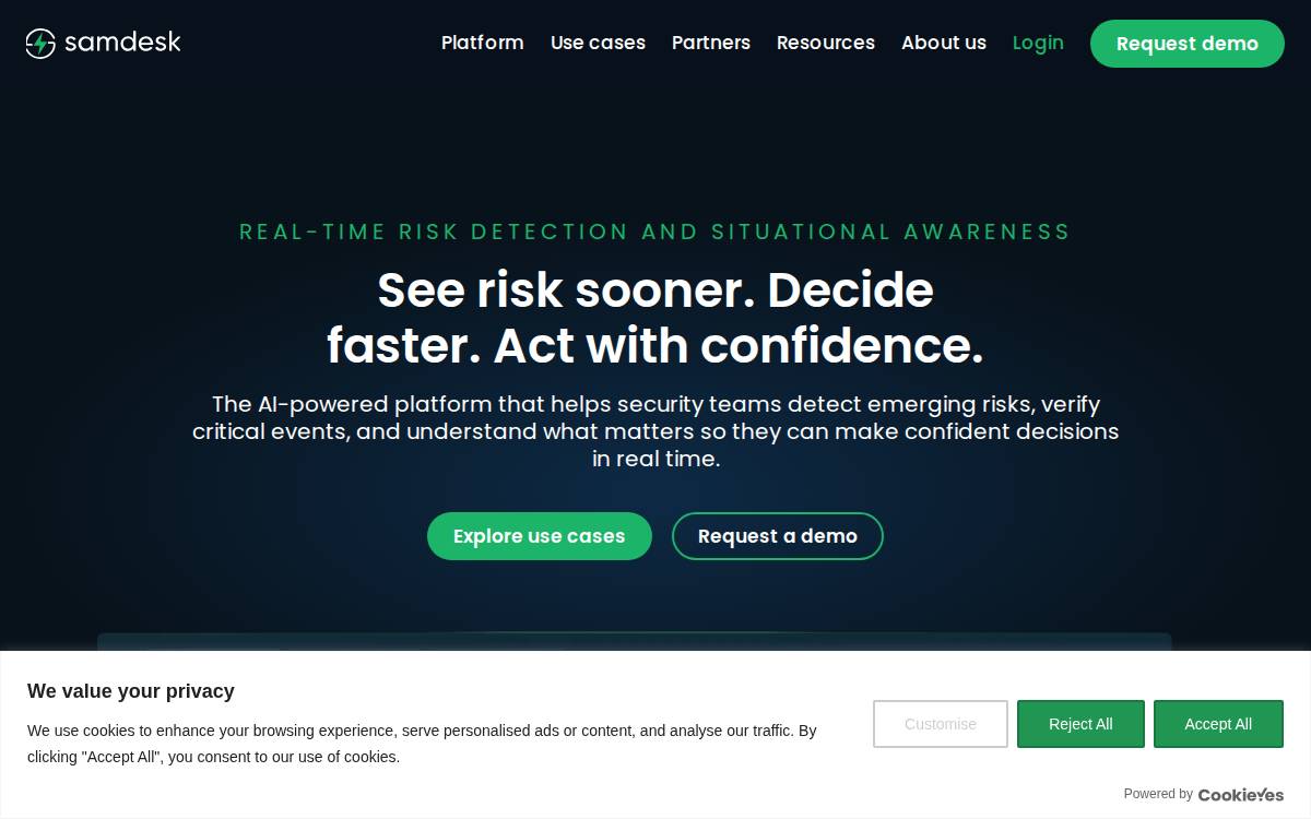 SAM website preview