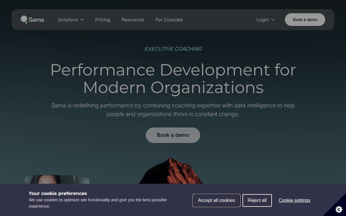 Sama website preview
