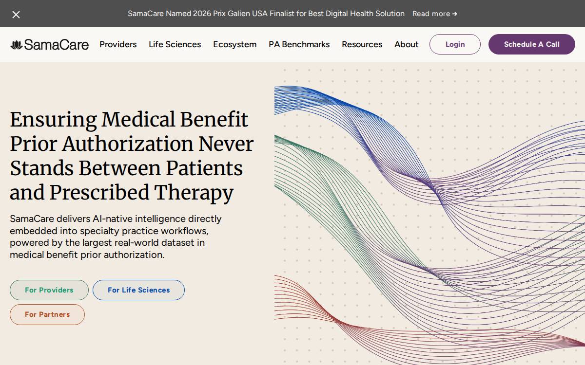 SamaCare website preview