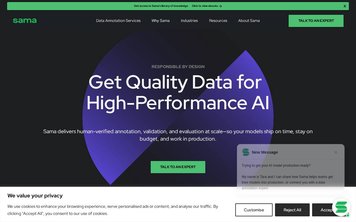 Samasource Impact Sourcing Inc. website preview