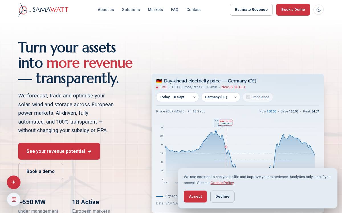 Samawatt website preview