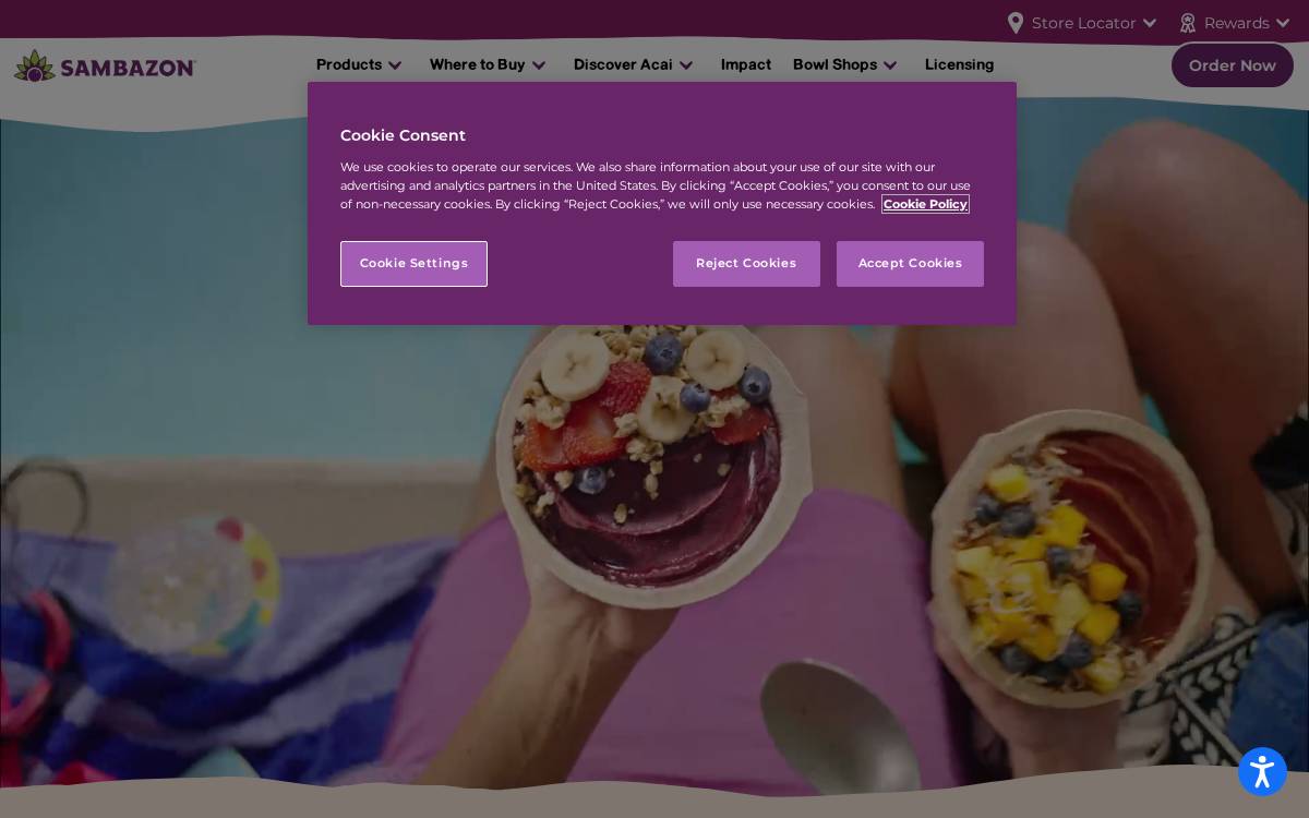 Sambazon website preview
