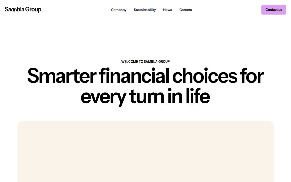 Sambla Group website preview