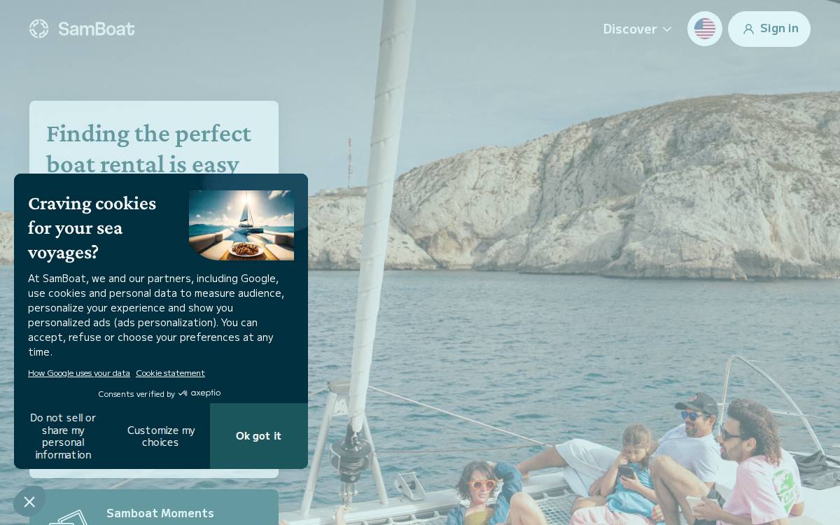 SamBoat website preview