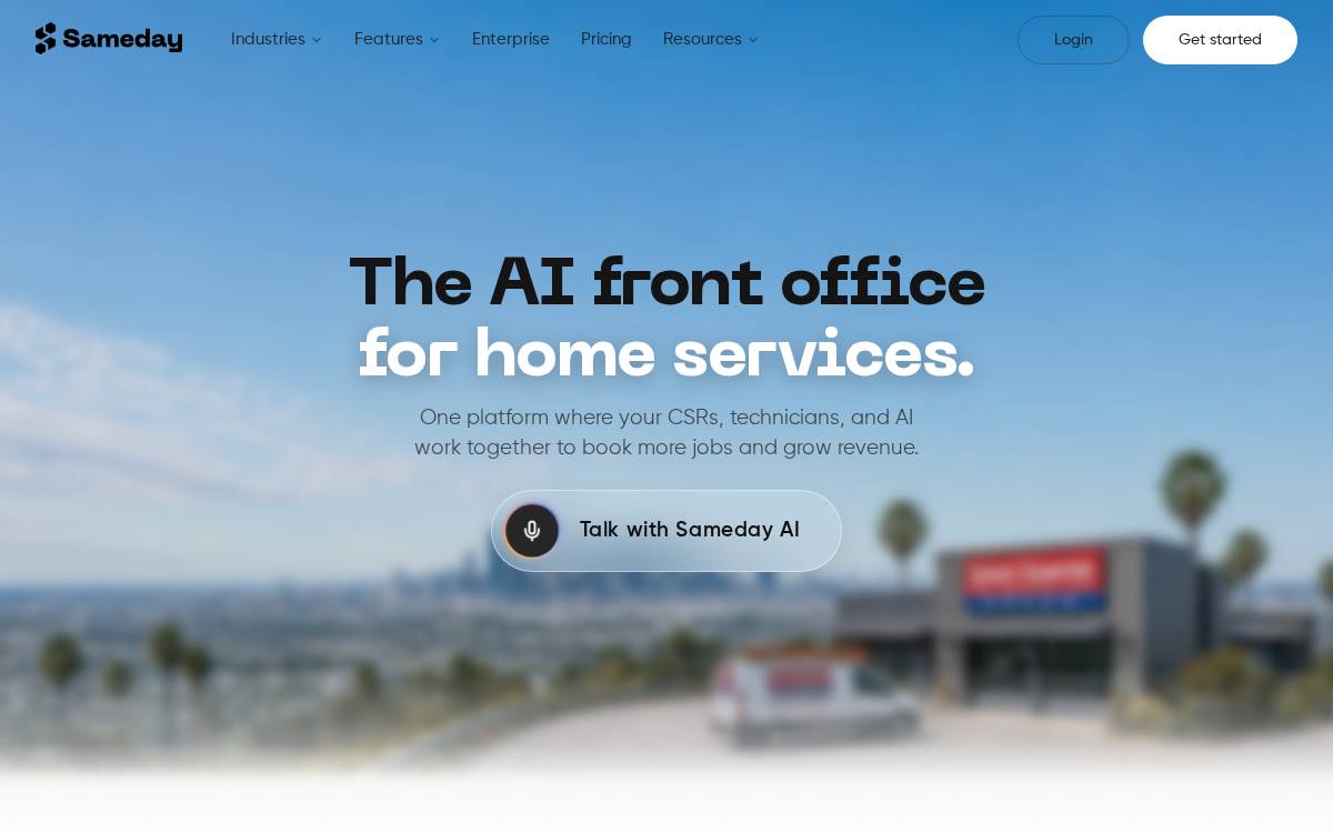 Sameday AI website preview